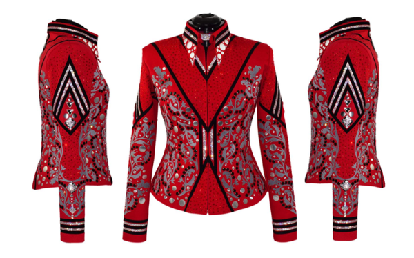 Red, Gray and Black Show Jacket (M)