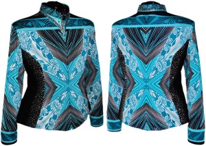 Turquoise Chic Plus Jacket-Custom-Show-Clothing-Apparel